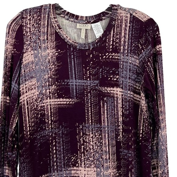 LOGO by Lori Goldstein Womens Top Pullover Long Sleeve Rayon Stretch Size S - Picture 4 of 10